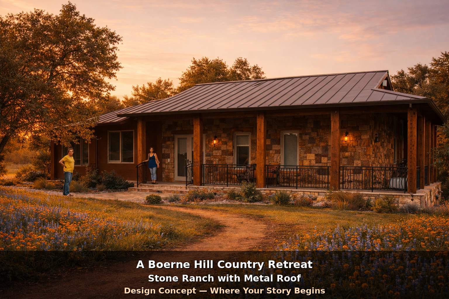 Custom Home Design Boerne - Hill Country Stone Ranch